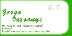 gergo vazsonyi business card
